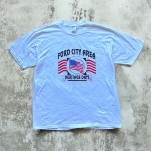 Vintage 90s Ford City Area Heritage Days T-Shirt Tee Jerzees XL USA